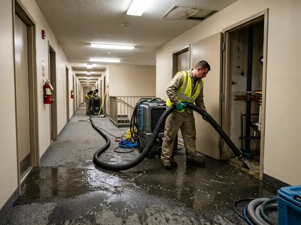 multi-unit-apartment-hallway-f-005 — frequently asked questions, Emergency Burst Pipe Water Extraction & Removal in Olympia…